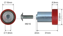 Görgő 24mm 33mm magas