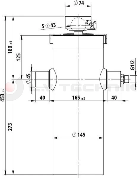 Hidraulika klt12V/1600W/1727mm acél Olasz