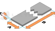 Anti-slip rubber mat 150 x 800 x 5mm