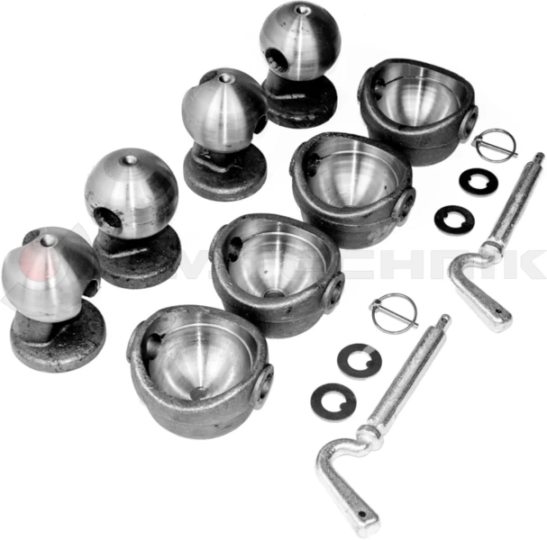 Tipping ball set 75mm vertical 5t