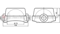 Billenő gömb készlet 75mm ALACSONY függőleges 5 t.