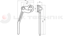 Side panel lock with keeper left