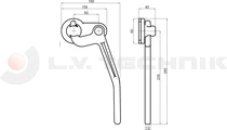 Side panel lock with keeper right