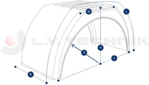 Flat Top Plastic Mudguard 55x1150x19