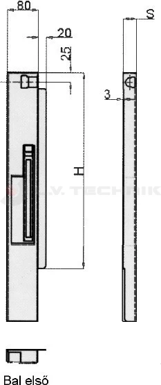 Tipper pillar 800 25mm front left