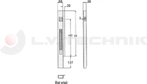 Pillar 500 25mm KTL front left