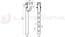 Lateral holder 550mm