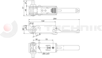 Curtain tensioner squared right