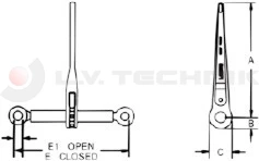 GYA - Racsni 8mm lánchoz LC40kN