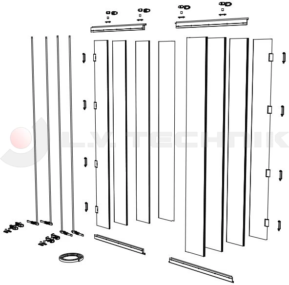 Aluminium door 2600-2700mm