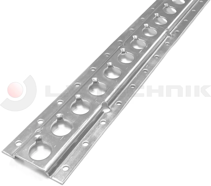 Horizontal lashing rail track
