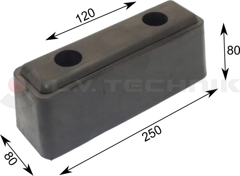 Rubber buffer 242x80x90