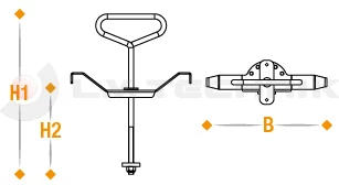 Pótkeréktartóhoz kerékrögzítő 255mm