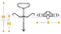 Wheel carrier lock 255mm