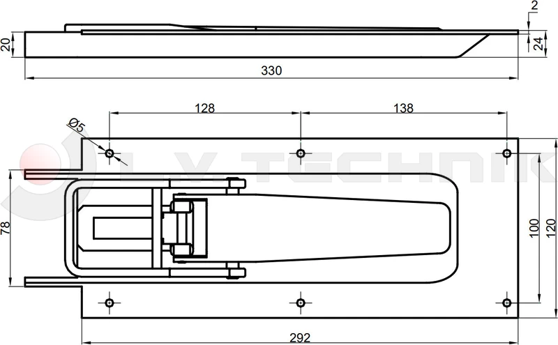 Lock 604 IT recessed