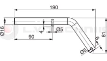 Tipper ball 60mm horizontal pin 16