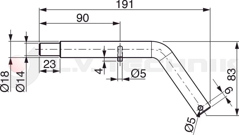 Tipper ball 60mm horizontal pin 18-14