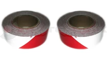 Kontúrfólia piros/fehér csíkos 5cm