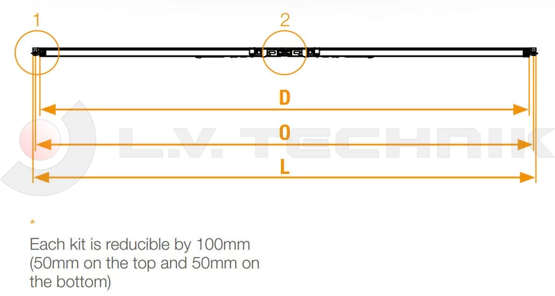 Aluminium door 2000-2100mm