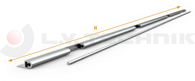 Aluminium hinge kit 2000-2100mm