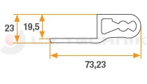 Aluminium hinge kit 2000-2100mm