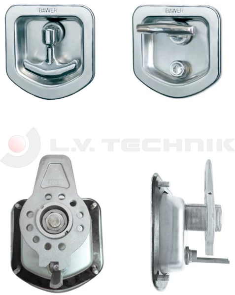 Szerszámosláda zár INOX Bawer