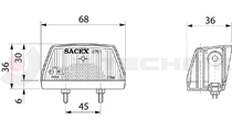 Number plate lamp bulb