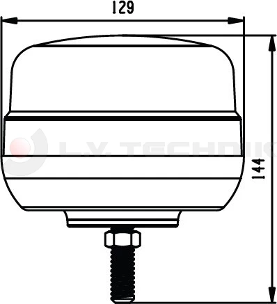 Rotating warning lamp LED