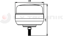 Rotating warning lamp LED