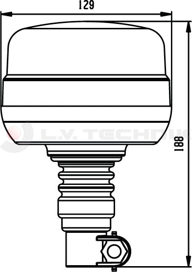 Rotating warning lamp LED