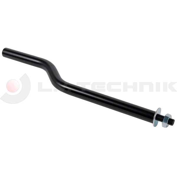 Mudguard support tube 42/800 mm black 1 screw curved