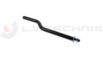 Mudguard support tube 42/800 mm black 1 screw curved