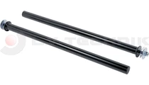 Mudguard support tube 42/800 mm black 1 screw straight