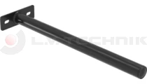 Mudguard support tube 33/450 mm black 2 holes straight