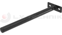 Mudguard support tube 33/450 mm black 2 holes straight