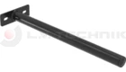 Mudguard support tube 33/450 mm black 2 holes straight