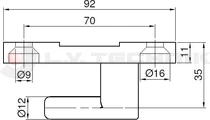 Hinge pin 90mm