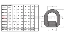 Lashing ring 15t weldable